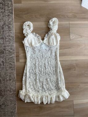 Blush Ivory Lace Mini Dress